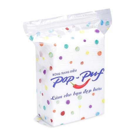  Bông trang điểm Pop-Puf không ép biên 100 miếng (bao zipper) 