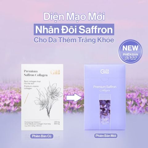  Bột Uống Collagen Cao Cấp Kết Hợp Saffron Gilaa Premium Saffron 