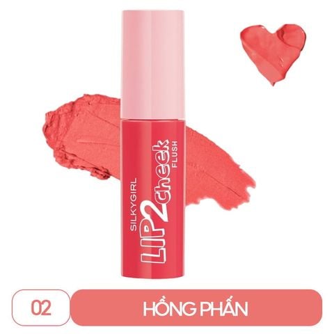  Son kem lì 2in1 Silkygirl Lip 2 Cheek Flush 3,8ML #02 Tender Rose 