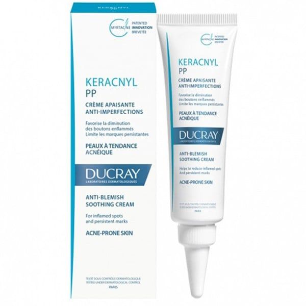  Kem dưỡng giảm mụn viêm, mờ vết thâm DUCRAY KERAC PP ANTI-BLEMISH SOOTHIN CREAM 