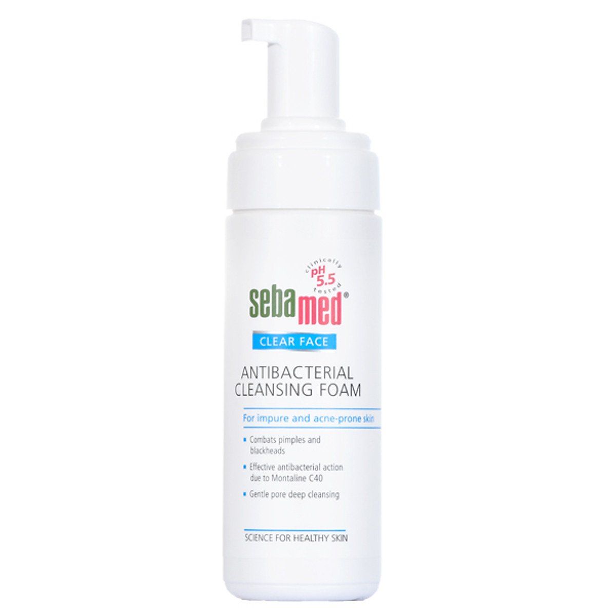  Sữa Rửa Mặt Tạo Bọt Ngăn Ngừa Mụn Sebamed Clear Face Antibacterial Cleansing Foam pH 5.5 150ml 