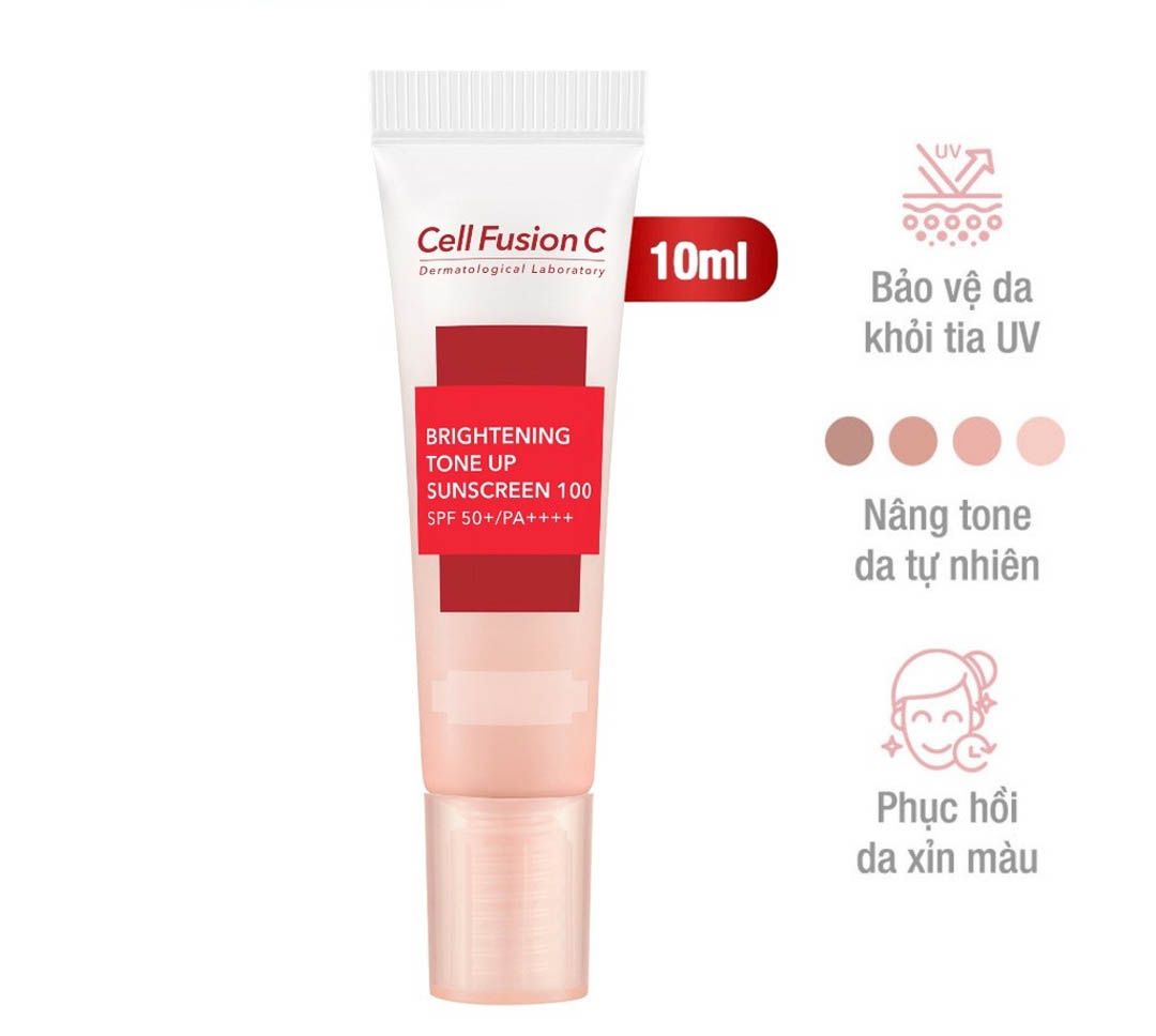  Kem chống nắng bật tone da - Cell Fushion C Brightening Tone Up Suncreen SPF50+/PA++++ 10ml - KM 