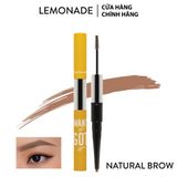  Chì kẻ mày 2 đầu lemonade want it got it dual eyebrow #natural brown 2.75g 