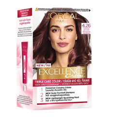  Màu Nhuộm Dưỡng Tóc Phủ Bạc Loreal Excellence Crème #4.26 Purple Brown Nâu Tím Ánh Đỏ 172ml 