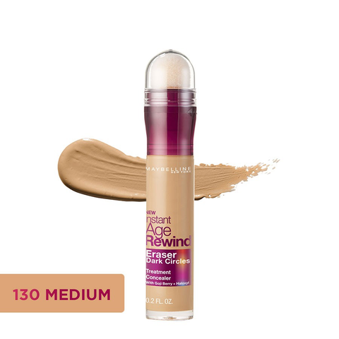  Bút Cushion Che Khuyết Điểm Giảm Quầng Thâm Maybelline Instant Age Rewind Eraser Dark Circles Treatment Concealer 130 Medium 6ml 