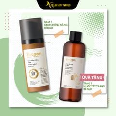  Combo Mua 01 Tặng 01 Cocoon Kem chống nắng bí đao 50ml và Nước tẩy trang bí đao 500ml 