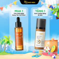  Combo Mua 01 tặng 01 Tinh chất nghệ Hưng Yên x2.2 30ml và Kem chống nắng bí đao 50ml 