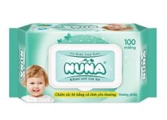  Khăn Ướt Em Bé Nuna Hương Phấn Baby Dịu Nhẹ 100 Miếng- KM 
