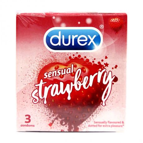  Bao Cao Su Durex Sensual Strawberry (Hộp 3 Cái) - DATE 