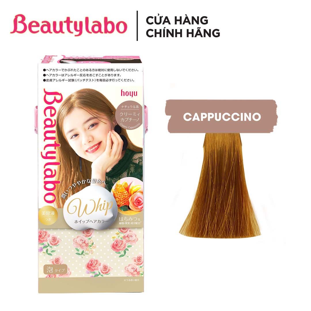  Kem Nhuộm Tóc Tạo Bọt Màu Nâu Kem Cappuccino Beautylabo Whip Hair Color - Creamy Cappuccino 