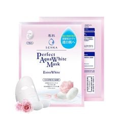  Mặt Nạ Dưỡng Da Trắng Hồng Senka Perfect Aqua White Mask Extra White 25ml 