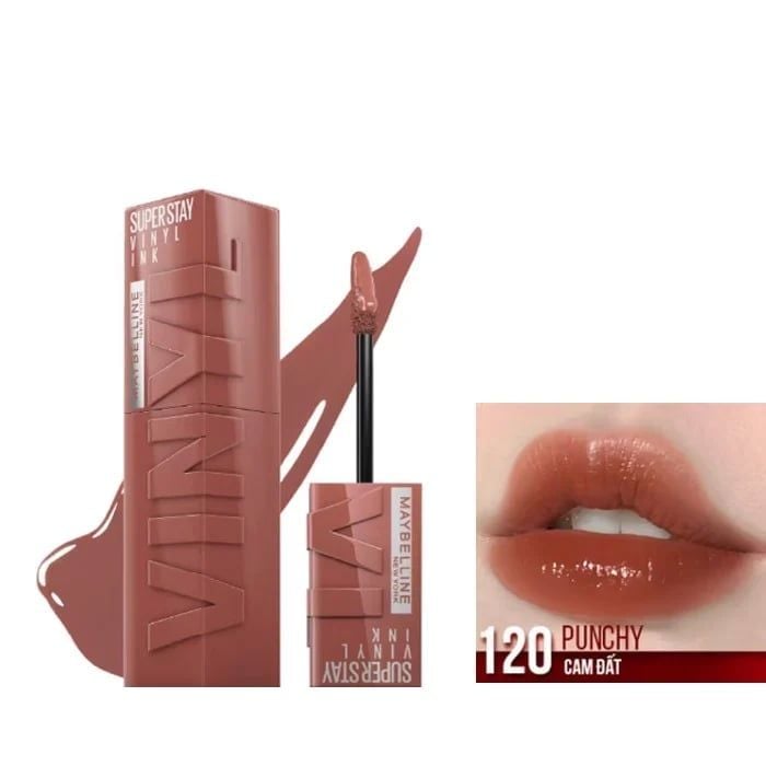  Son Bóng Maybelline 120 Punchy – Cam Đất 4.2Ml 