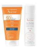  Combo Avène Kem Chống Nắng Cho Da Thường, Hỗn Hợp, Nhạy Cảm 50ml + Xịt Khoáng 50ml Very High Protection Fluid Spf50+ + Thermal Spring Water. 