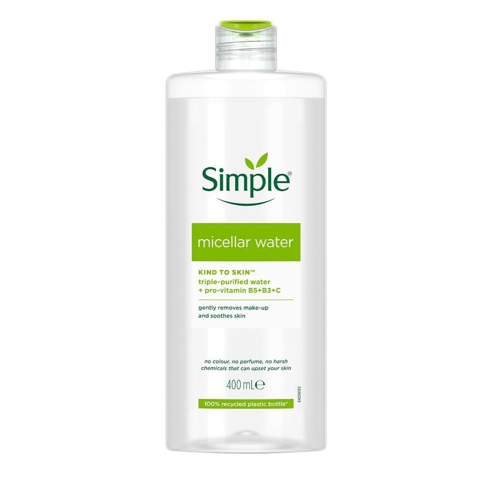  Nước Tẩy Trang Simple Làm Sạch Trang Điểm Và Cấp Ẩm 400ml Micellar Cleansing Water 