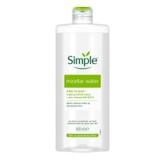  Nước Tẩy Trang Simple Làm Sạch Trang Điểm Và Cấp Ẩm 400ml Micellar Cleansing Water 