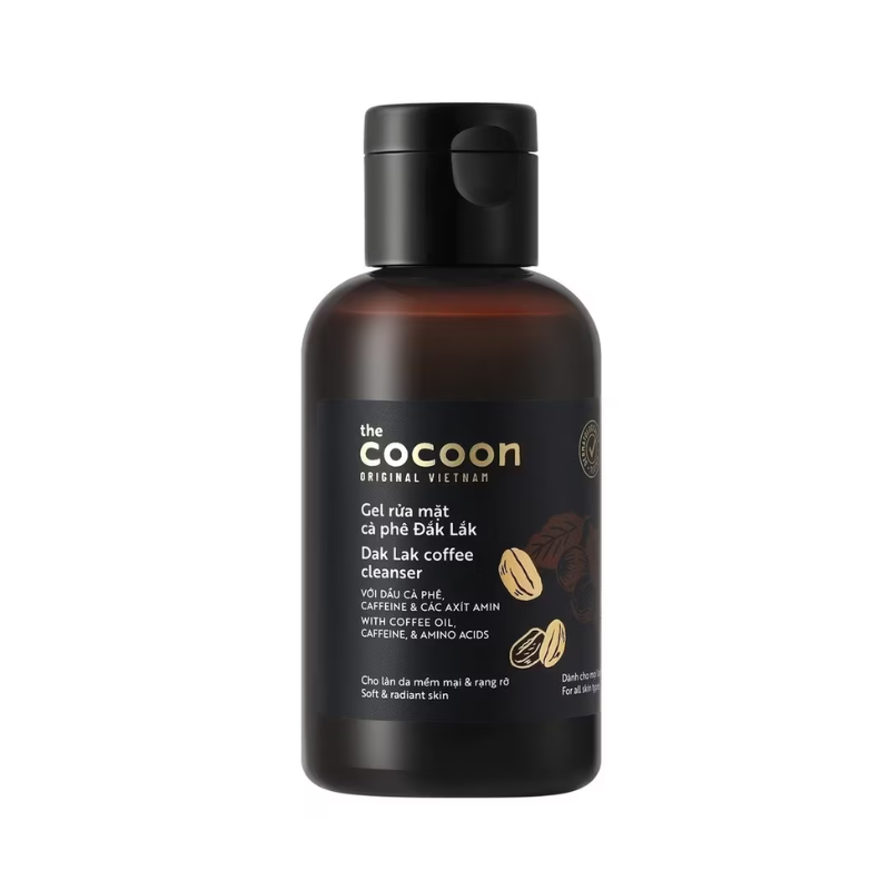  Gel Rửa Mặt Cocoon Cà Phê Đắk Lắk Cho Làn Da Tươi Mới Dak Lak Coffee Cleanser 140ml. 