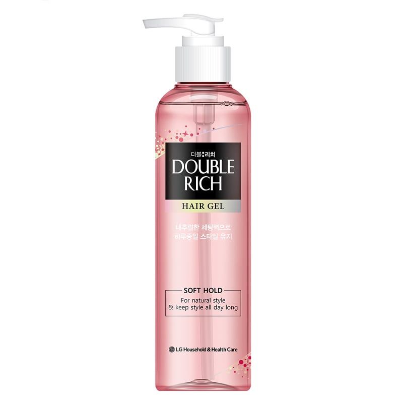  Gel tạo kiểu tóc giữ nếp tự nhiên Double Rich Soft Hold 250ml 