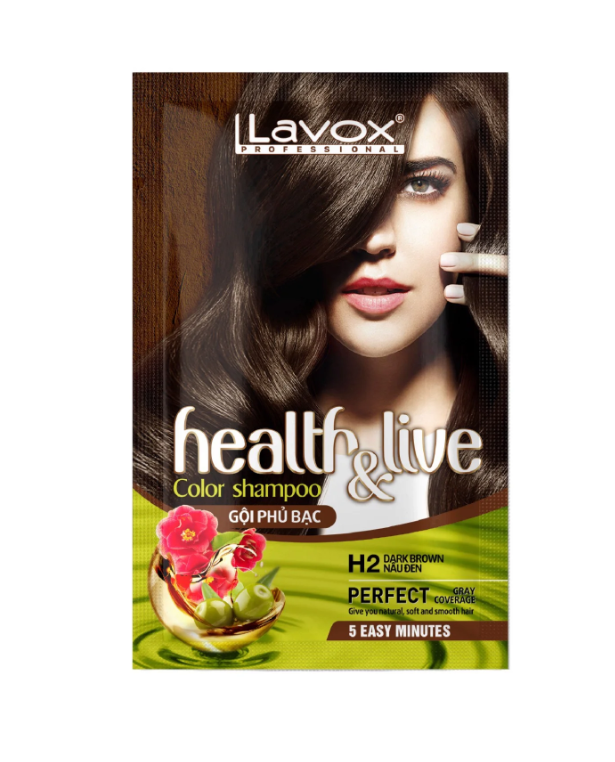  Gội Phủ Bạc Lavox 30ml - H2 Nâu Đen. 