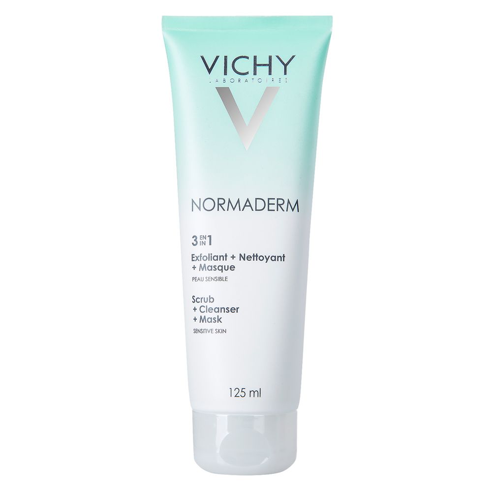  Kem Và Mặt NạTẩy Tế Bào Chết Vichy Normaderm 3 in 1 Scrub + Cleanser + Mask 125ml 