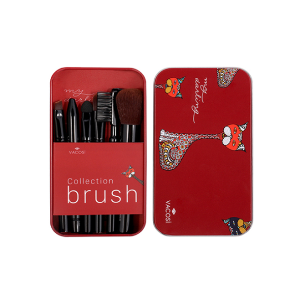  Hộp Cọ Vacosi,  My Darling 6 Cây, Đỏ. 