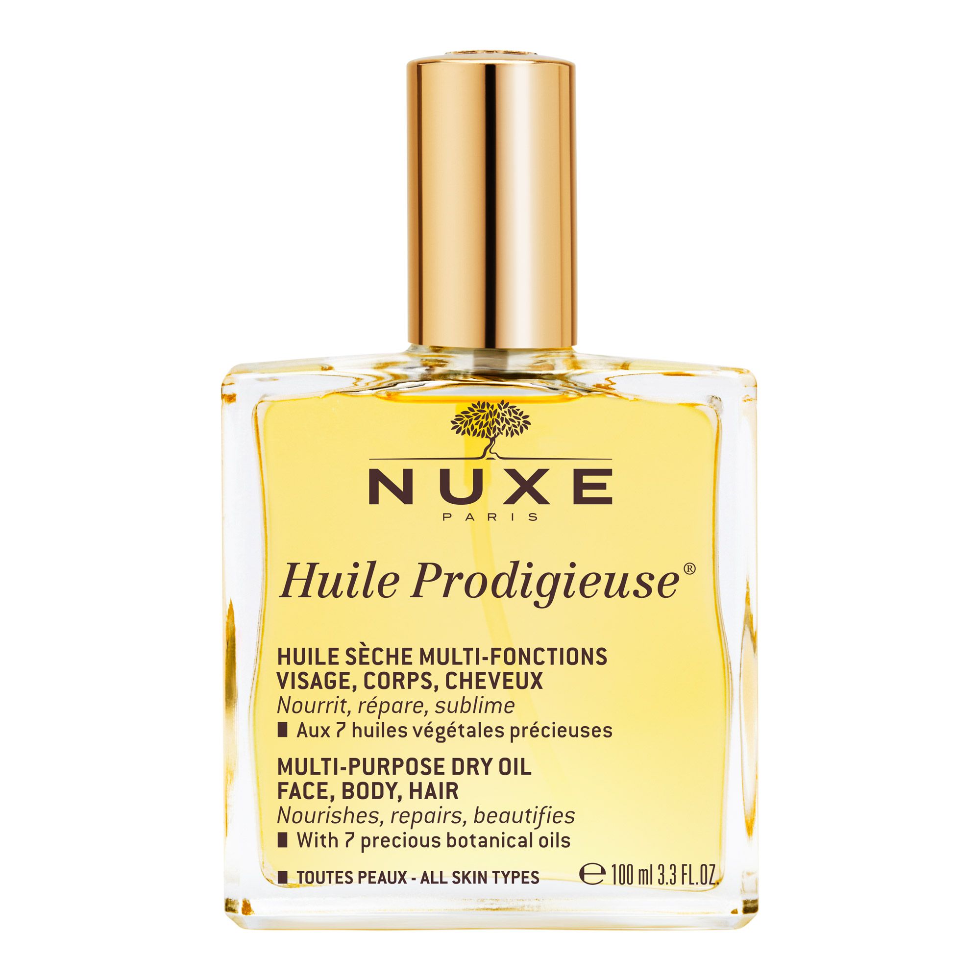  Dầu Khô Đa Năng Nuxe Dưỡng Ẩm Cho Da Mặt, Body Và Tóc Huile Prodigieuse Multi-Purpose Dry Oil 100ml 