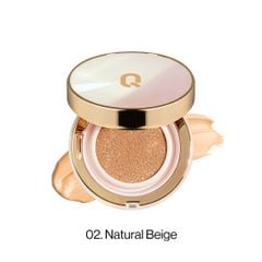  Phấn nước trang điểm GLAMRR Q (LONG WEAR DD CUSHION #02 NATURAL BEIGE, 13g) 