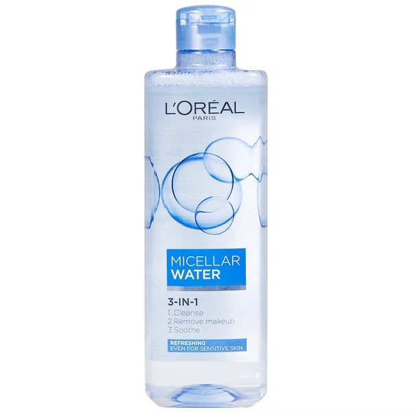 Nước Tẩy Trang Tươi Mát Cho Da Dầu Hỗn Hợp L'Oreal Micellar Water 3-in-1 Refreshing Even For Sensitive Skin 400ml.