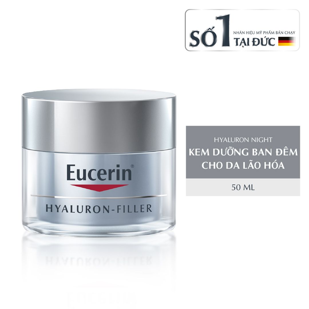  Kem dưỡng chống nhăn da ban đêm Eucerin Anti Age Hyaluron Filler Night Cream 50ml - New 