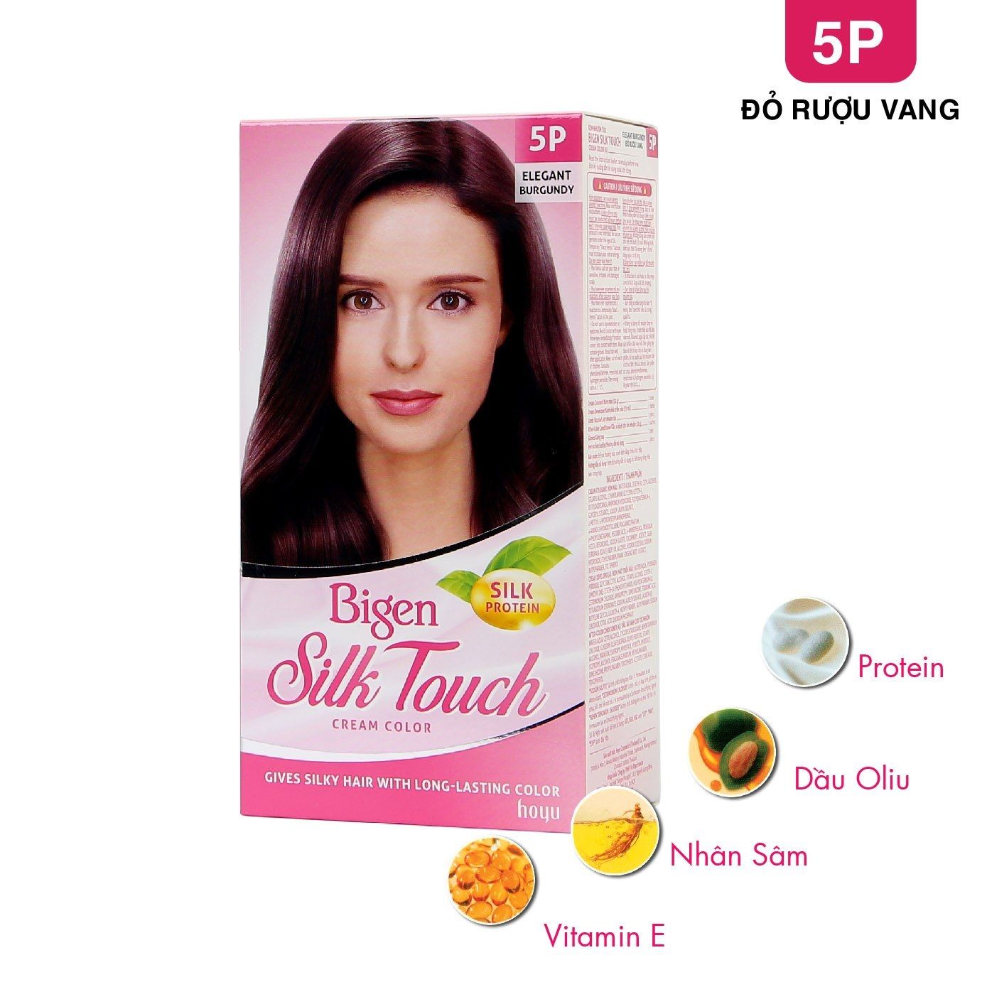  Kem Nhuộm Tóc Phủ Bạc Bigen Silk Touch Cream Color 5P - Đỏ rượu vang 