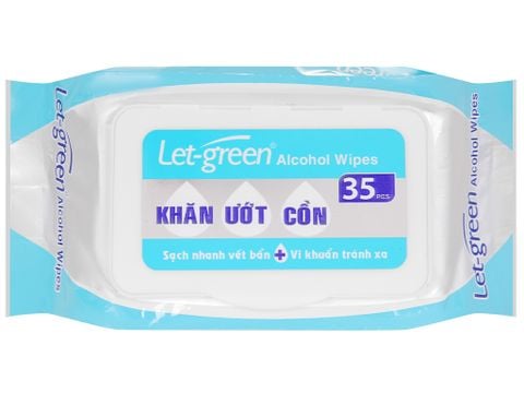  Khăn ướt Cồn Let Green 35 miếng 