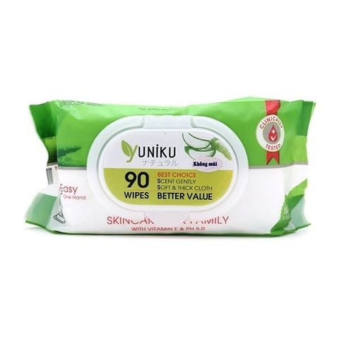  Khăn Ướt Yuniku [Xanh Lá] 90 tờ 