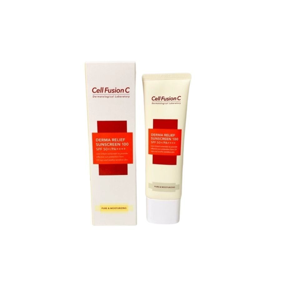  Kem Chống Nắng Cell Fusion C Giúp Làm Dịu Tổn Thương 50ml Derma Relief Suncreen 100 SPF50++++-New 