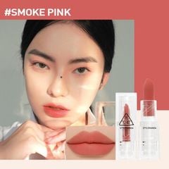  Son Thỏi Lì 3CE Vỏ Trong Suốt Soft Matte Lipstick Smoke Pink Hồng Hun Khói 3.5g 