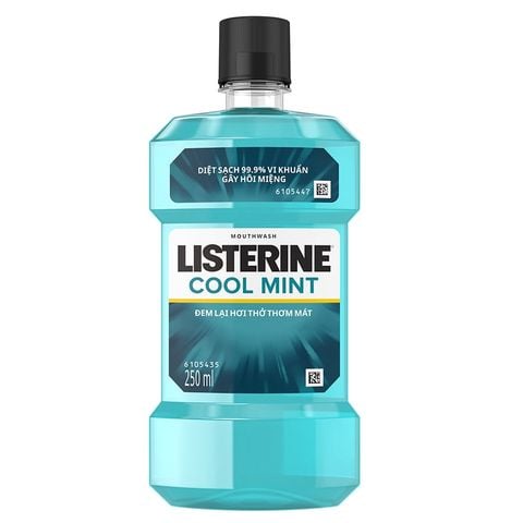  Nước Súc Miệng Hơi Thở Thơm Mát Listerine Cool Mint Mouthwash 250ml 