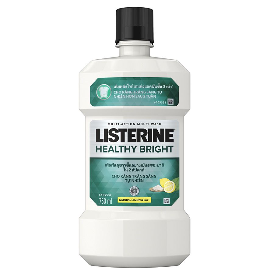  Nước Súc Miệng Giúp Trắng Răng Listerine Healthy Bright 750ml 