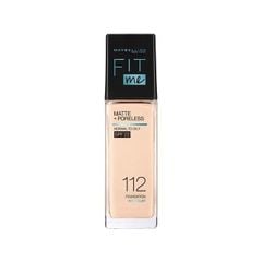  Kem Nền Mịn Nhẹ Kiềm Dầu Chống Nắng Maybelline Fit Me Matte Poreless Foundation SPF 22 #112 Natural Ivory 30ml 