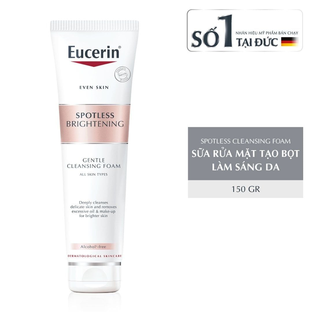  Sữa Rửa Mặt Tạo Bọt Eucerin Even Skin Spotless Brightening Gentle Cleansing Foam 150G 