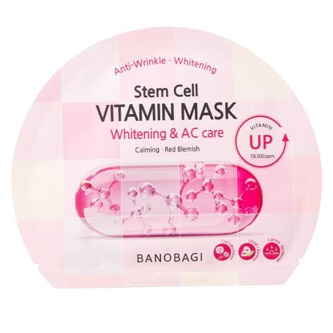  Mặt Nạ Banobagi Dưỡng Sáng Và Chăm Sóc Da Mụn Whitening & AC Care 30g (Hồng) 