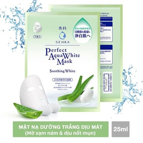  Mặt Nạ Dưỡng Trắng Dịu Mát Da Senka Perfect Aqua White Mask Soothing White 25ml 