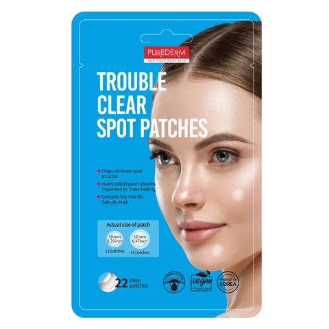  Miếng Dán Mụn Tẩm Tinh Chất Purederm Trouble Clear Spot Patches (22 Miếng) 