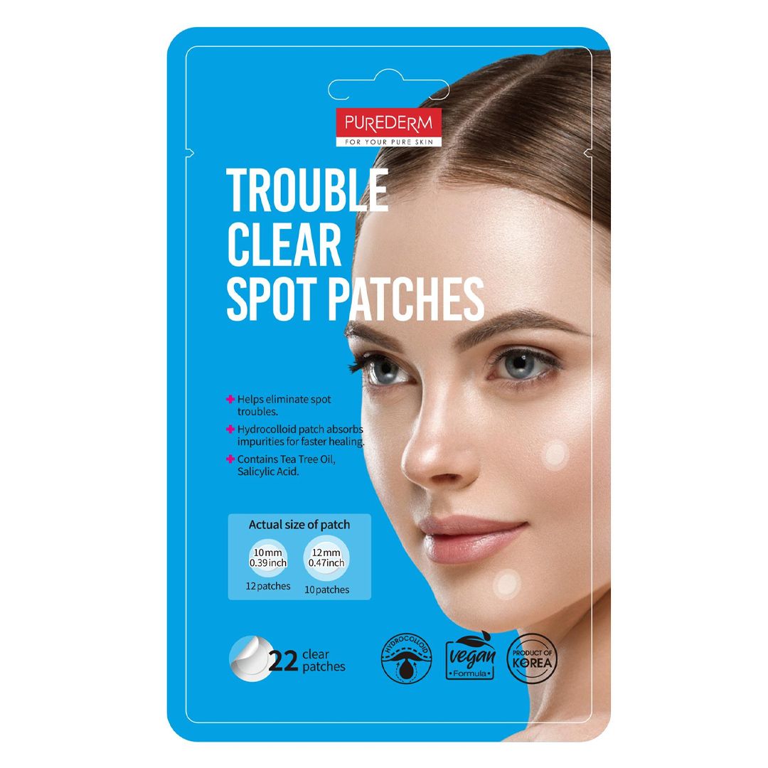  Miếng Dán Mụn Tẩm Tinh Chất Purederm Trouble Clear Spot Patches (22 Miếng) 