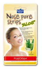  Mặt Nạ Lột Mụn Cám Mũi Nha Đam PUREDERM Nose Pore Strips Aloe ( 3 strips) 