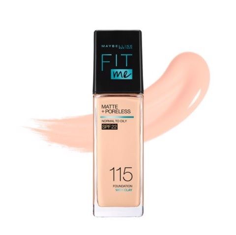  Kem Nền Mịn Nhẹ Kiềm Dầu Chống Nắng Maybelline Fit Me Matte Poreless Foundation SPF 22 #115 Ivory 30ml 
