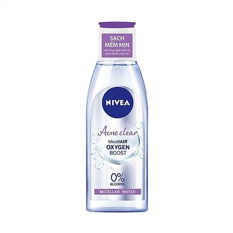  Nước Tẩy Trang Nivea Sạch Sâu Ngăn Ngừa Mụn Acne Clear Micellair Oxygen Boost Micellar Water 125Ml - DATE 