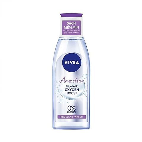  Nước Tẩy Trang Nivea Sạch Sâu Ngăn Ngừa Mụn Acne Clear Micellair Oxygen Boost Micellar Water 125Ml 