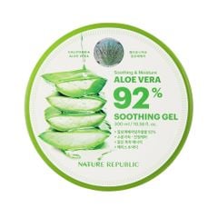  Gel Dưỡng Ẩm Nature Republic Chiết Xuất Lô Hội Soothing & Moisture Aloe Vera 92% Soothing Gel 300ml 