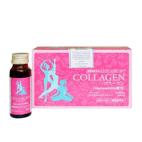  Nước uống bổ sung collagen làm đẹp da toyo koso kagaku glucosamine 10 lọ/hộp 