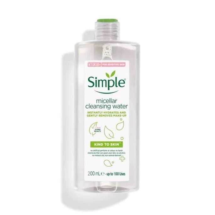  Nước Tẩy Trang Simple Kind To Skin Micellar Làm Sạch Vượt Trội Không Chứa Cồn Gây Khô Rát 200ml 
