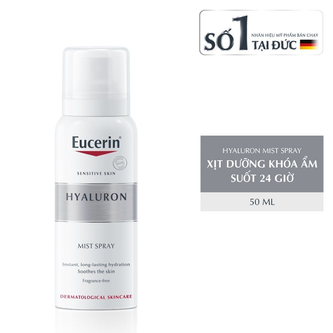  Xịt Dưỡng Ẩm Eucerin Cho Da Nhạy Cảm Hyaluron Mist Spray 50ML 