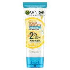  Sữa Rửa Mặt Garnier Skin Naturals Bright Complete Anti-Acne Cleansing Foam 100 ml. 